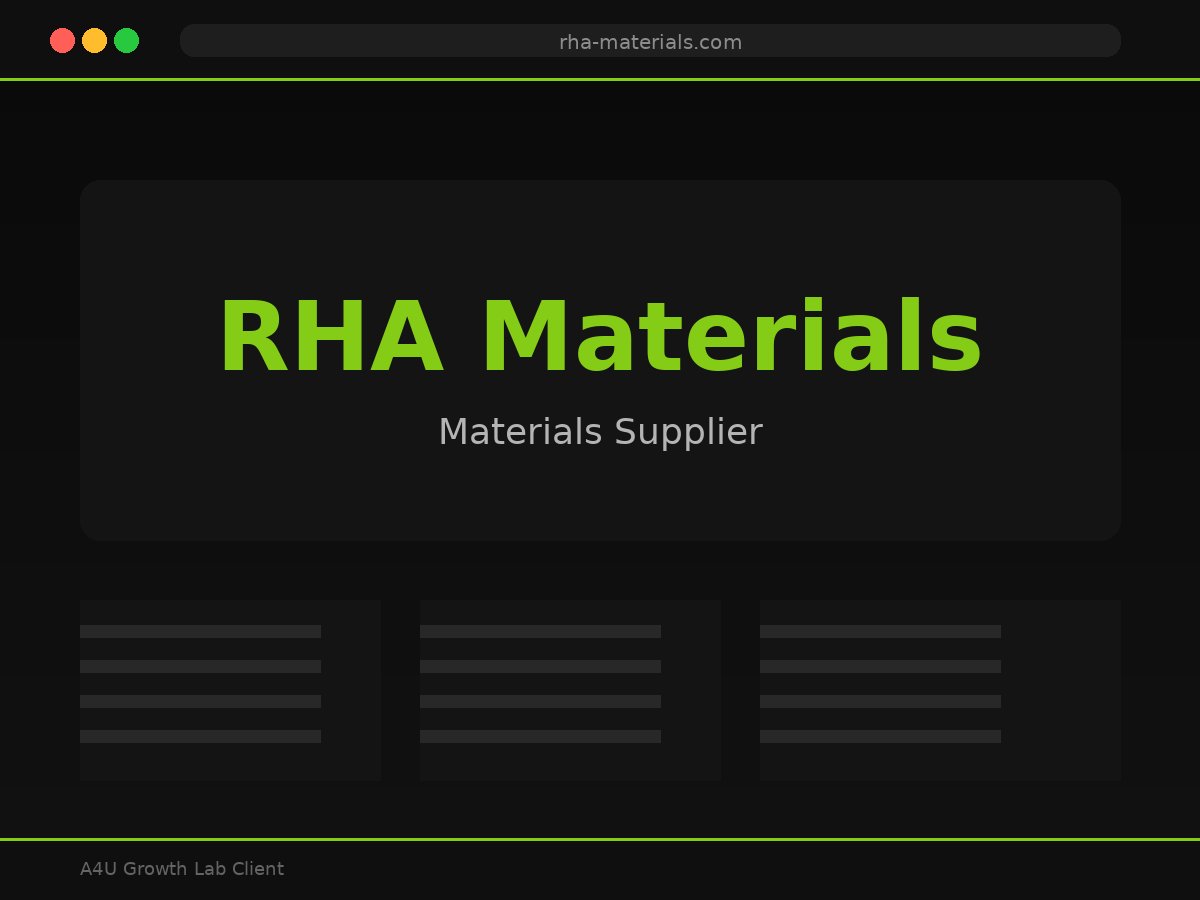 RHA Materials